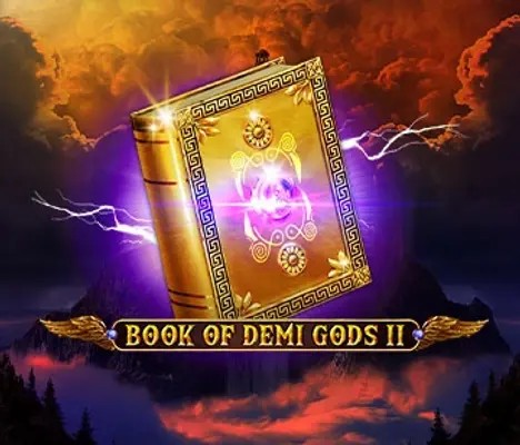 Book Of Demi Gods II slot logo by Spinomenal at LVBet